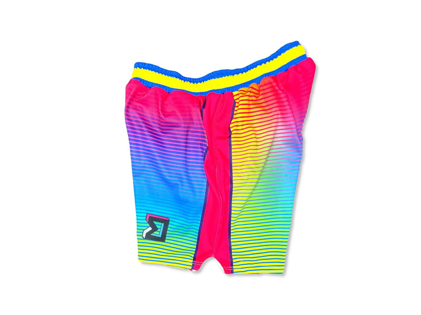 LAS3RTAG Dry-Fit Shorts | Retro Energy, Modern Performance ⚡🌈 - Trap'n Shorts
