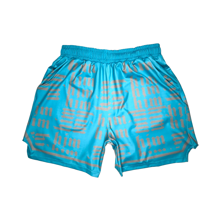 HiM Aqua and Silver Shorts