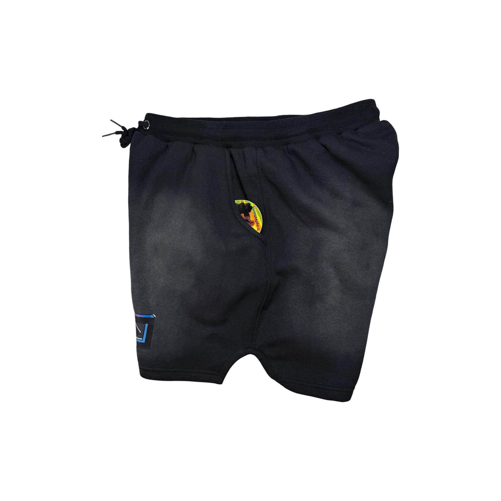 BLACK Acid Jogger Shorts | Premium Acid Wash Sweat Shorts - by Trap'N Shorts Trap'n Shorts