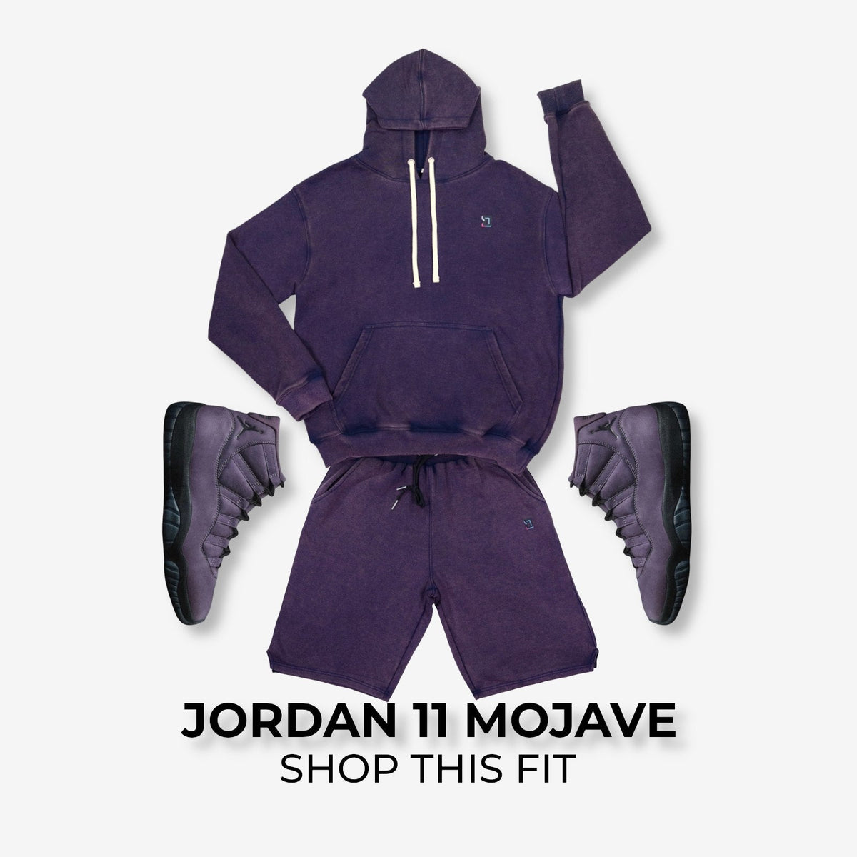 Jordan 11 Mojave x TRAPN OFF COURT™ Purple Acid Jogger Sneaker Match