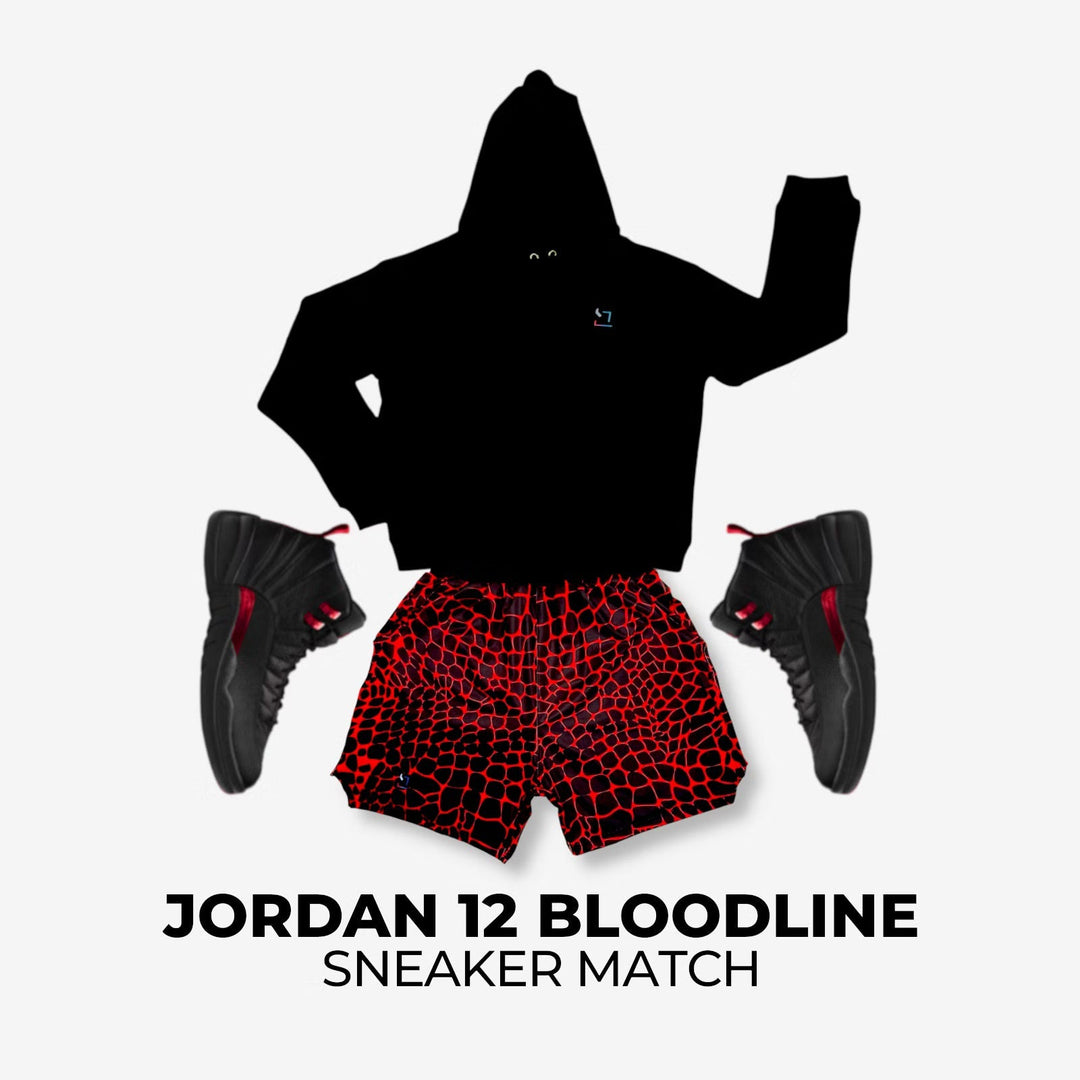 Jordan 12 Bloodline x Bred Zombie Sneaker Match