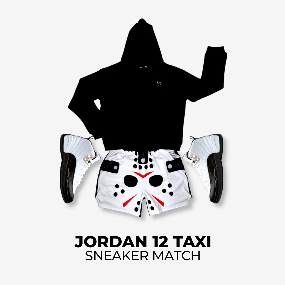 Jordan 12 Taxi x Jason Mask Sneaker Match Fit Guide