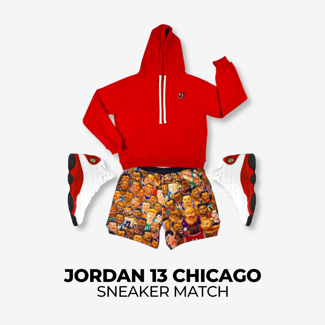 Jordan 13 True Red x MJ Rivals Sneaker Match