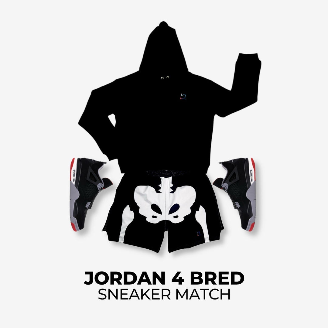 Jordan 4 BRED x Bones Sneaker Match
