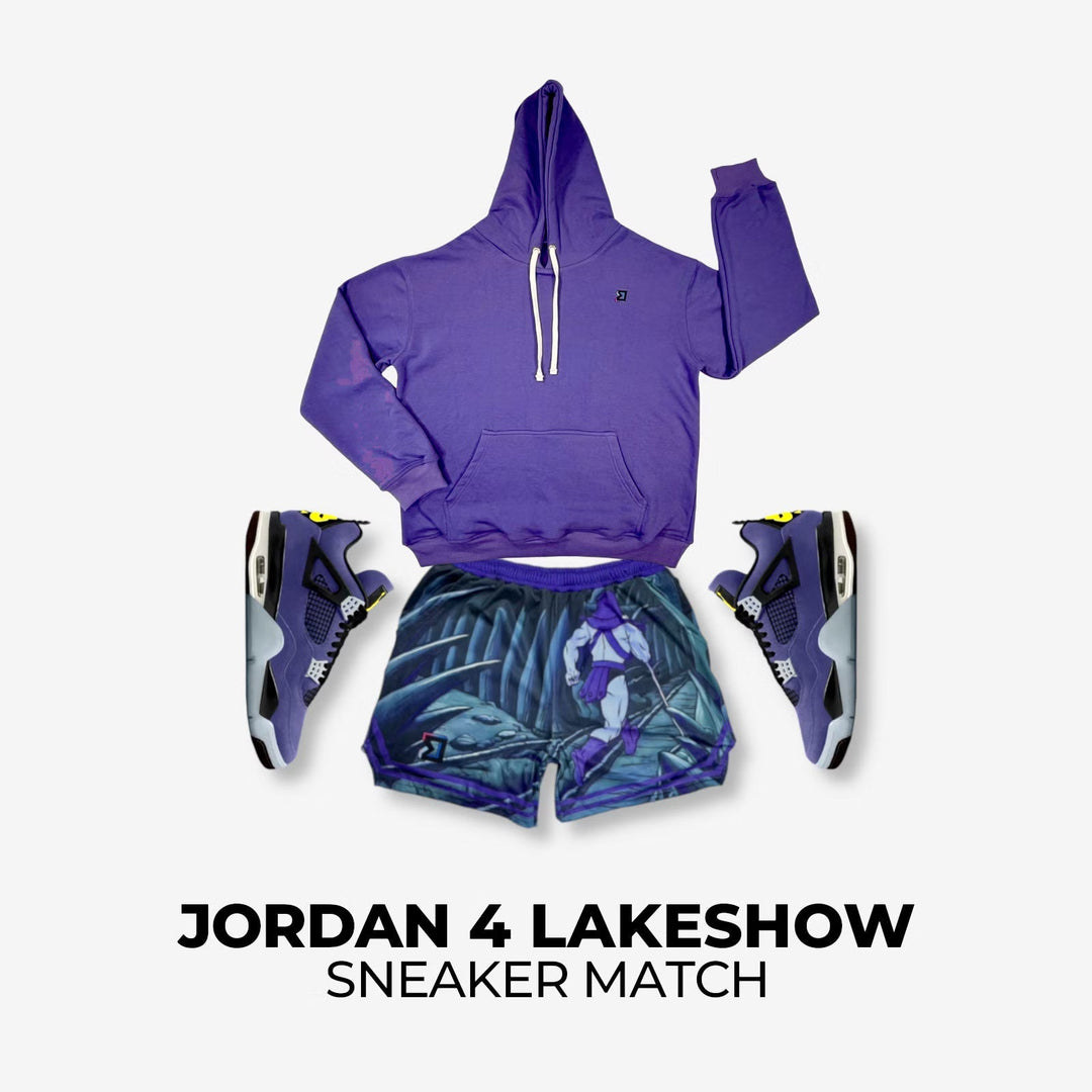 Jordan 4 Lakeshow x Skeletore Sneaker Match