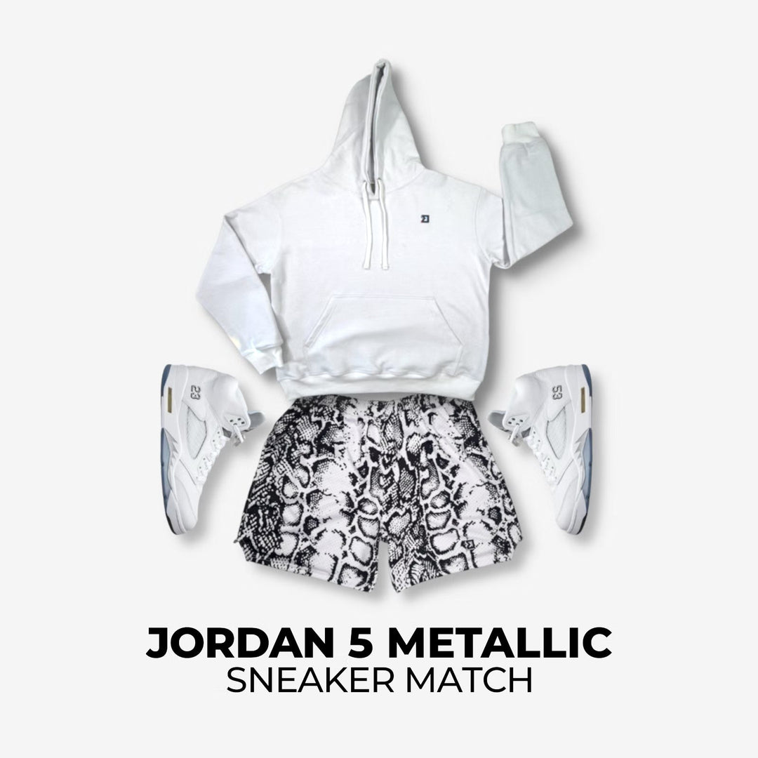 Jordan 5 White Metallic x White Mamba Sneaker Match Fit Guide