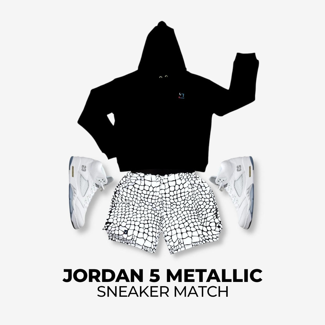 Jordan 5 White Metallic x White Zombie Sneaker Match Fit Guide