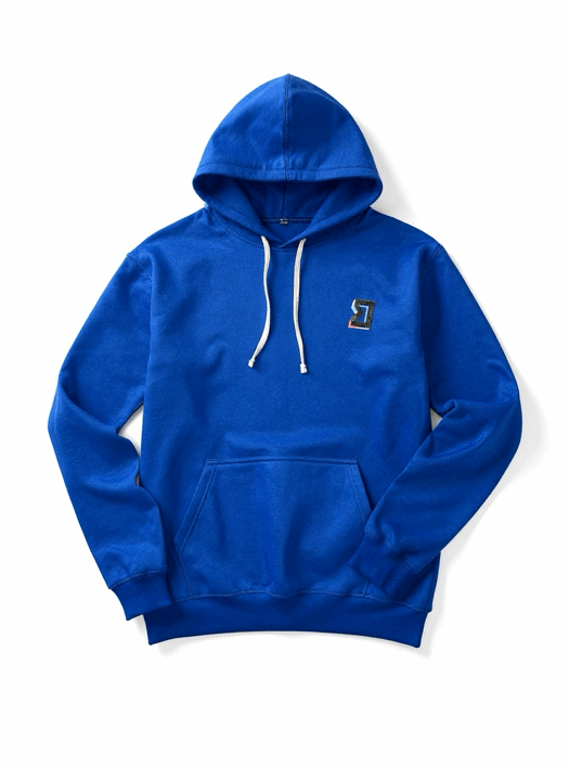 Premium Athletic Blue Hoodie – Breathable Loopback (Non-Fleece) Trap'n Shorts