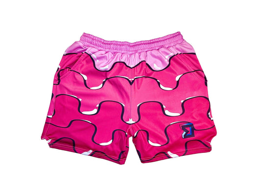 DR1PPn Dry-Fit Shorts - PINK💧🔥🏀 - Trap'n Shorts