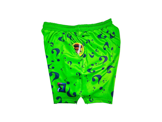 RIDDLED Dry-Fit Basketball Shorts by Trap’N Shorts 🟢🖤 - Trap'n Shorts
