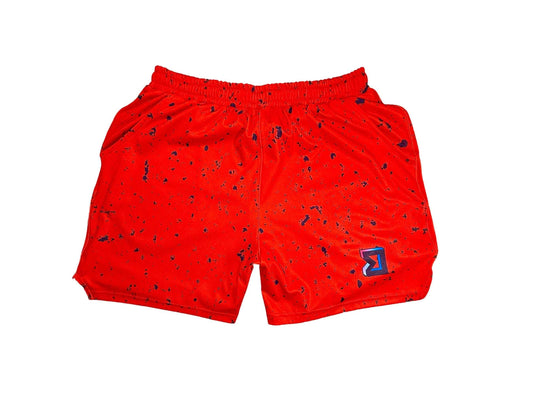 SP3CKL3 Dry Fit Shorts – Red Speckle Edition 🔥🏀👟 - Trap'n Shorts