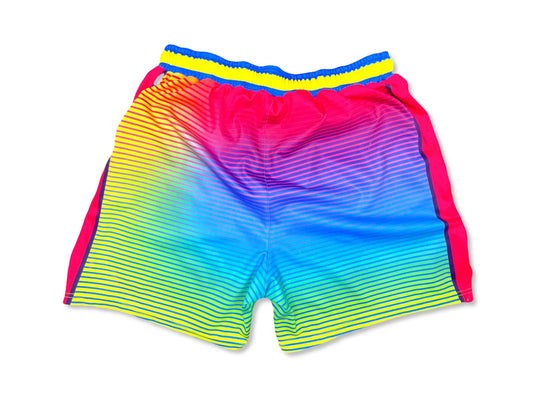 LAS3RTAG Dry-Fit Shorts | Retro Energy, Modern Performance ⚡🌈 - Trap'n Shorts