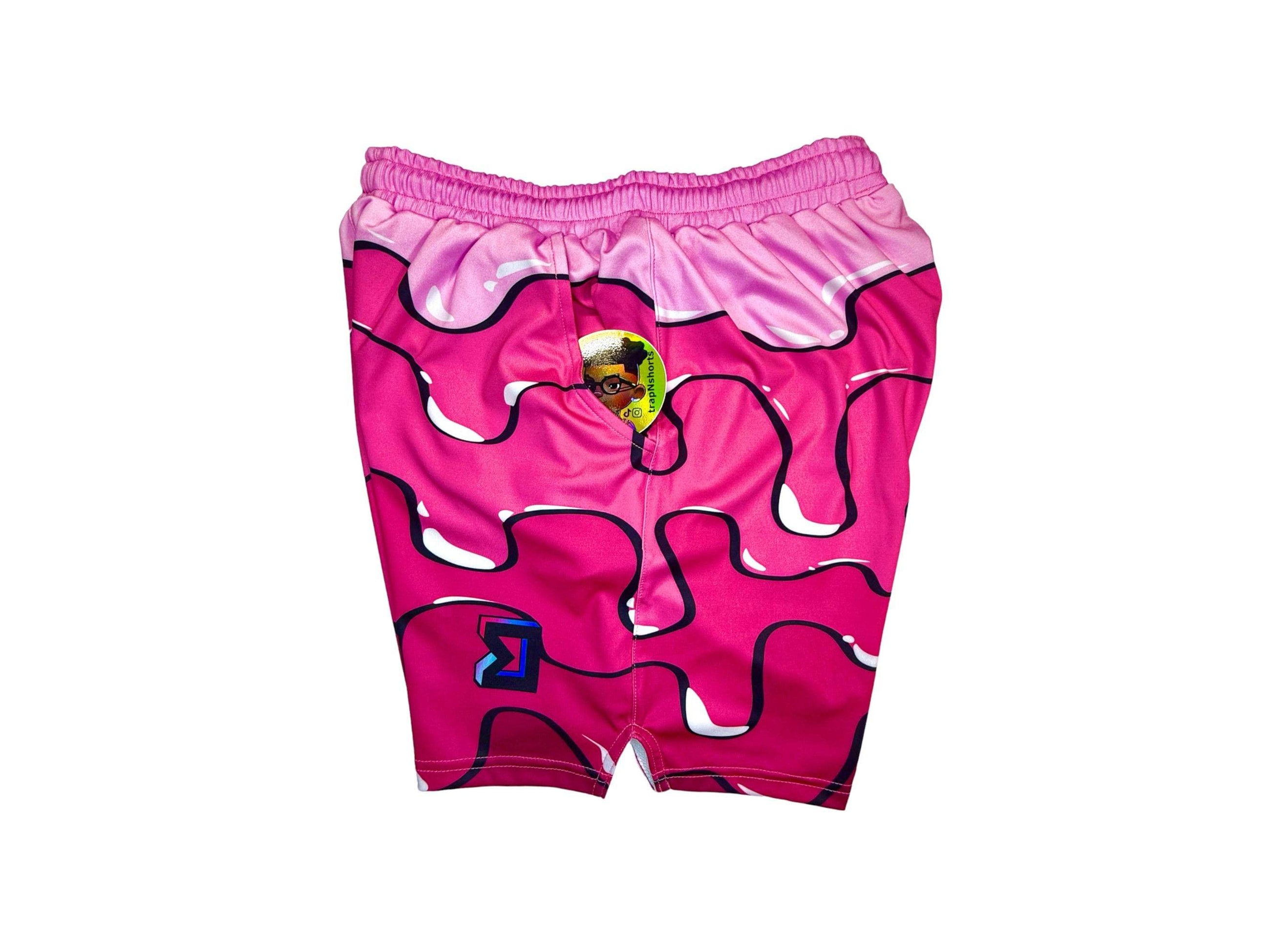 Basketball Shorts – Soft Quick-Dry (Drip’N Pink) Trap'n Shorts