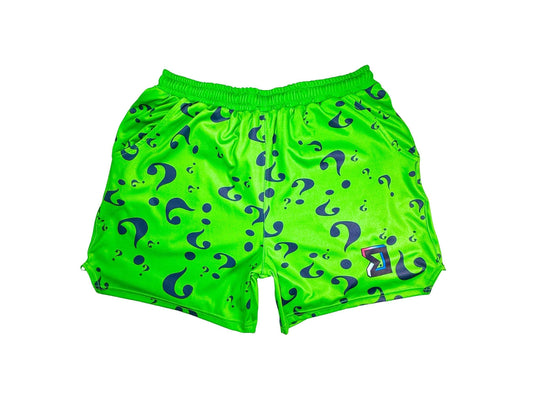 RIDDLED Dry-Fit Basketball Shorts by Trap’N Shorts 🟢🖤 - Trap'n Shorts