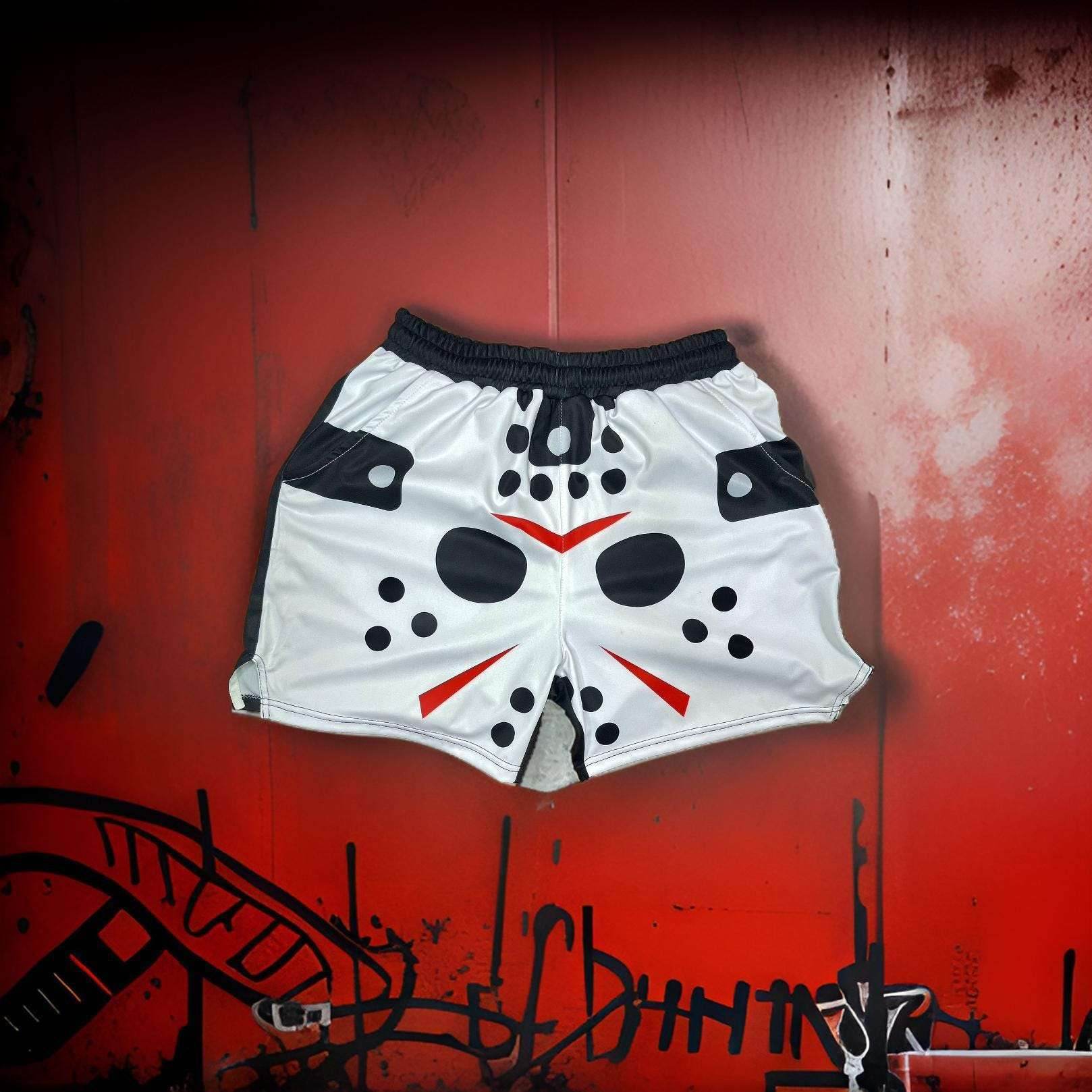 JASON F13 Dry-Fit Basketball Shorts 🎭🔪🏀🔥 - Trap'n Shorts