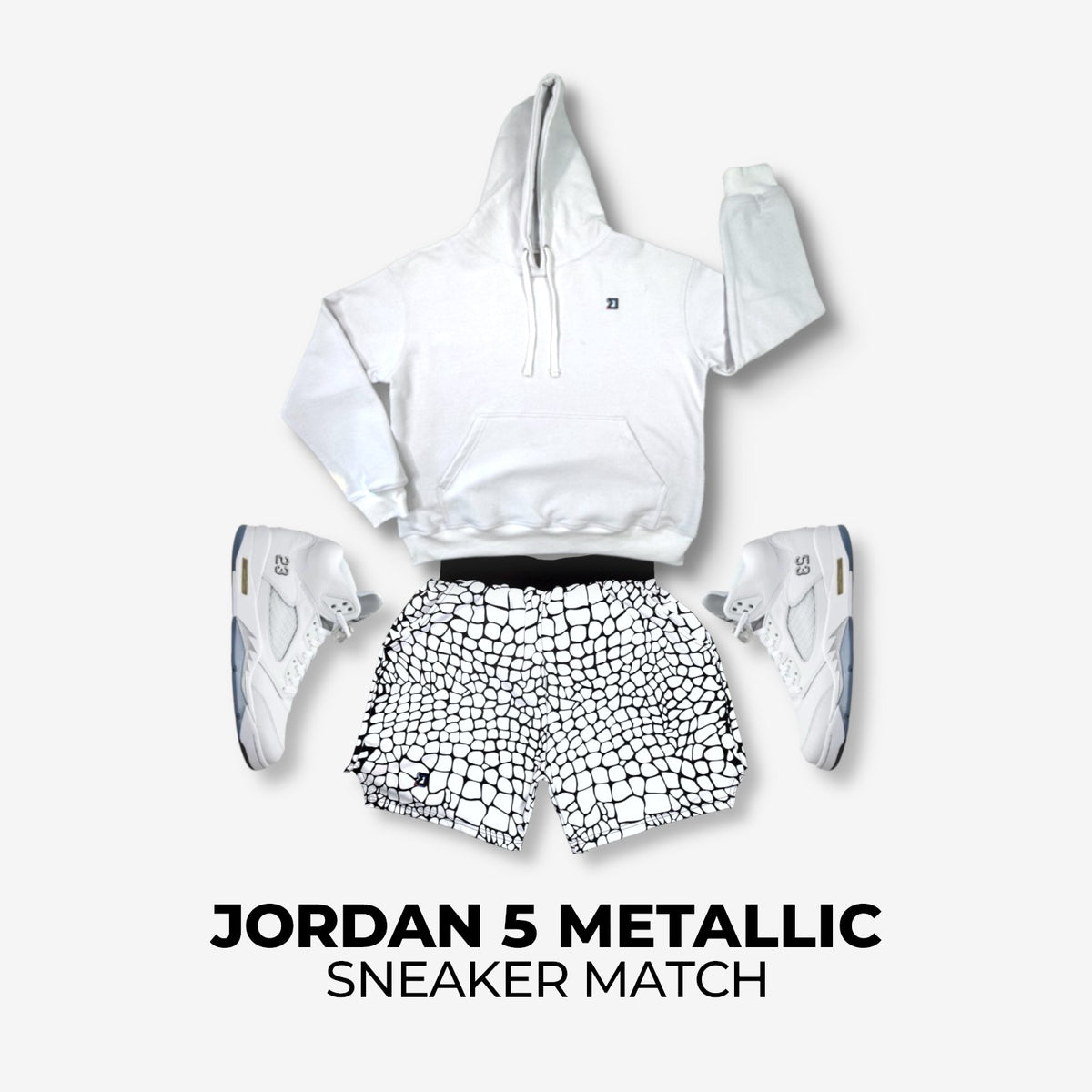 Jordan 5 White Metallic Match