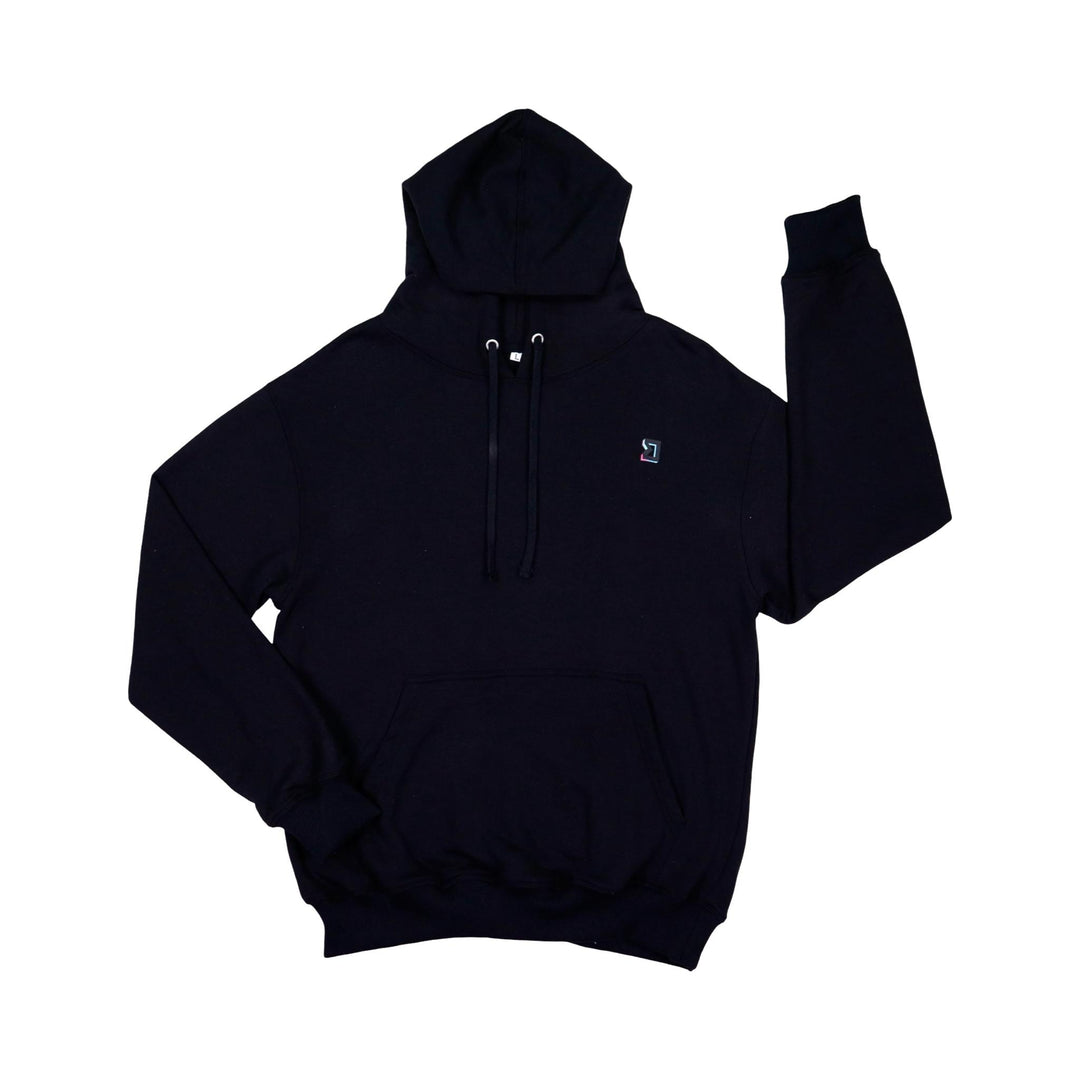 Black Loopback Terry Hoodie — Premium Cotton