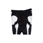 Black soft dry fit basketball shorts with skeleton graphic with deep pockets