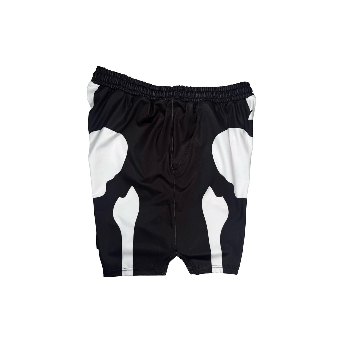 Black soft dry fit basketball shorts with skeleton graphic with deep pockets