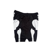 Black soft dry fit basketball shorts with skeleton graphic with deep pockets