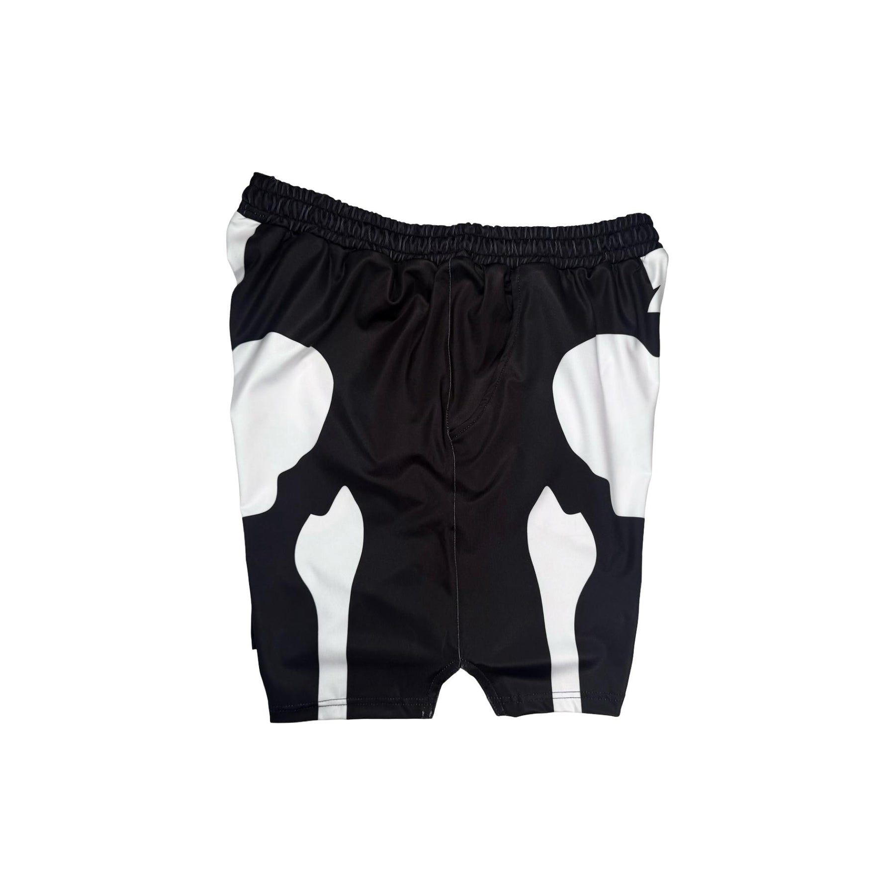 Black soft dry fit basketball shorts with skeleton graphic with deep pockets