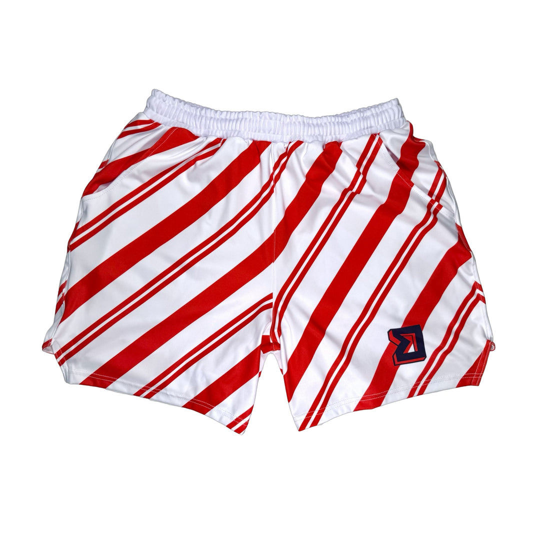 Basketball Shorts – Soft Quick Dry (StripeOut Red) Trap'n Shorts