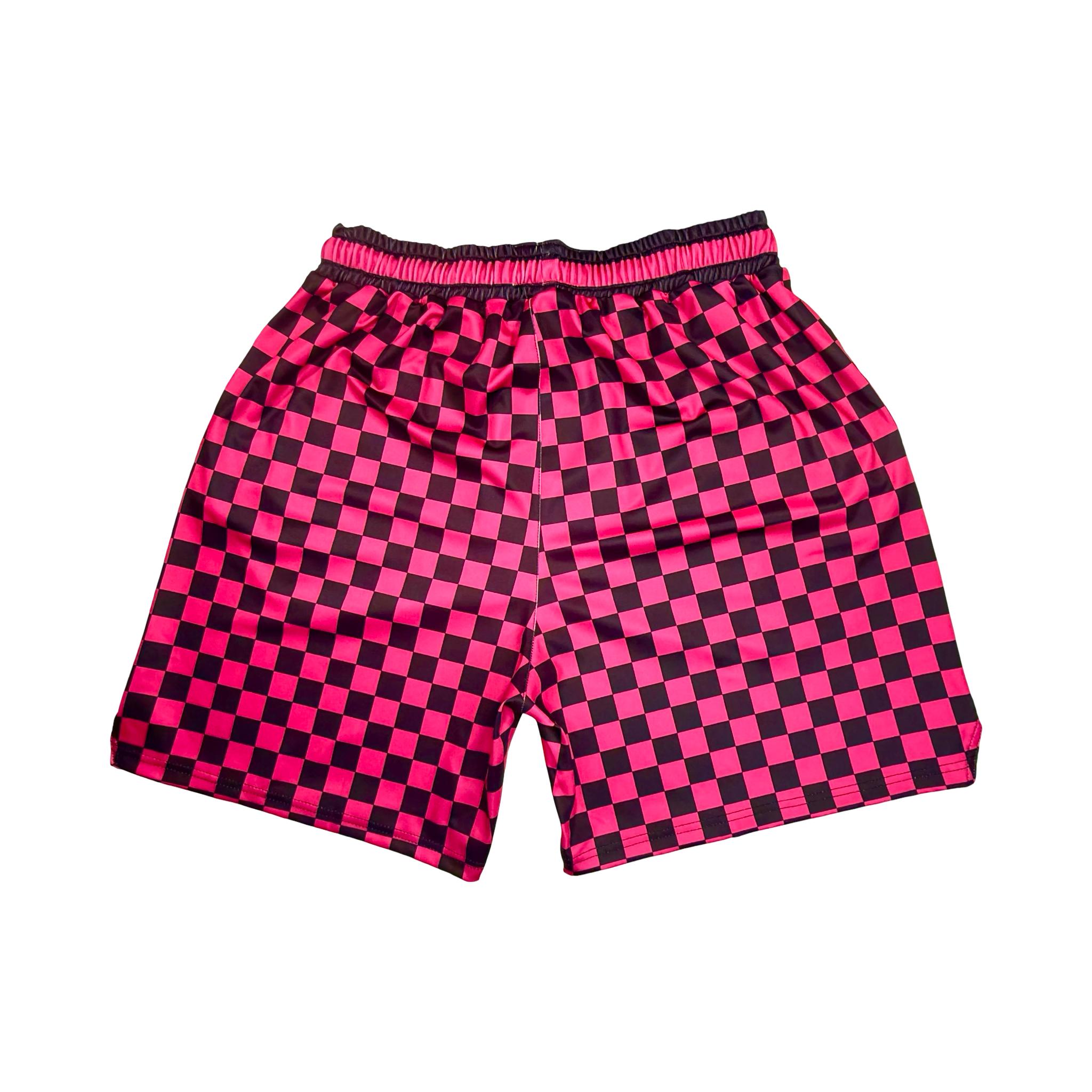 Checkmate Pink Basketball Shorts — Soft Dry Fit