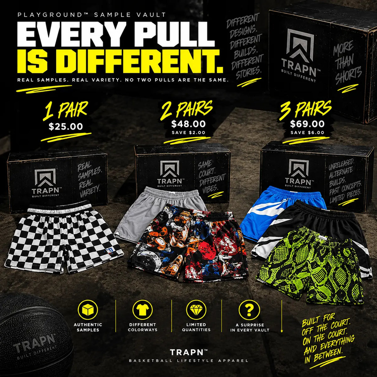 PLAYGROUND™ SAMPLE VAULT — XL MYSTERY SHORTS