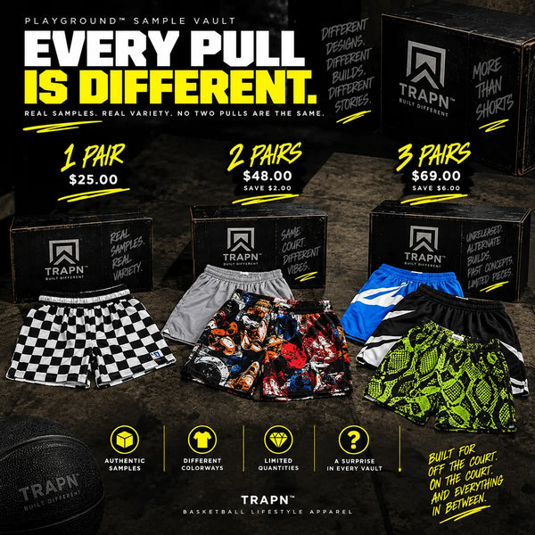 PLAYGROUND™ SAMPLE VAULT — XL MYSTERY SHORTS