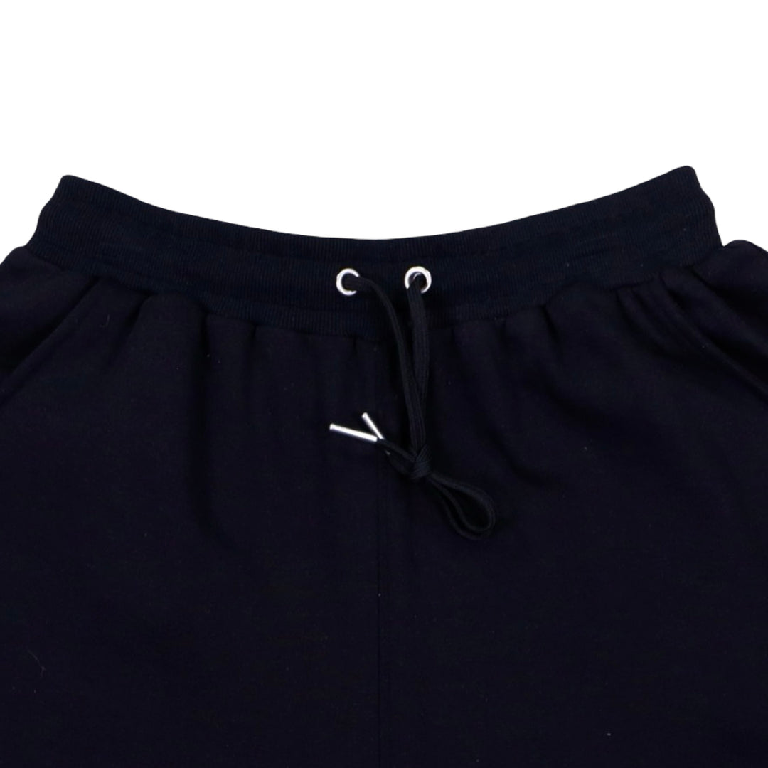 Black Loopback Terry Jogger Shorts — Premium Cotton