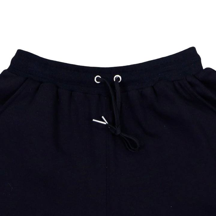Black Loopback Terry Jogger Shorts — Premium Cotton