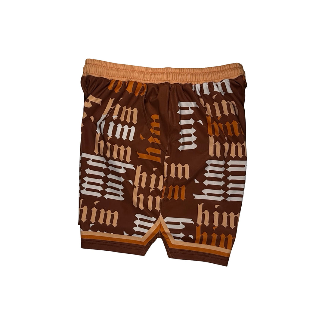 HiM Mocha Basketball Shorts — Dry Fit