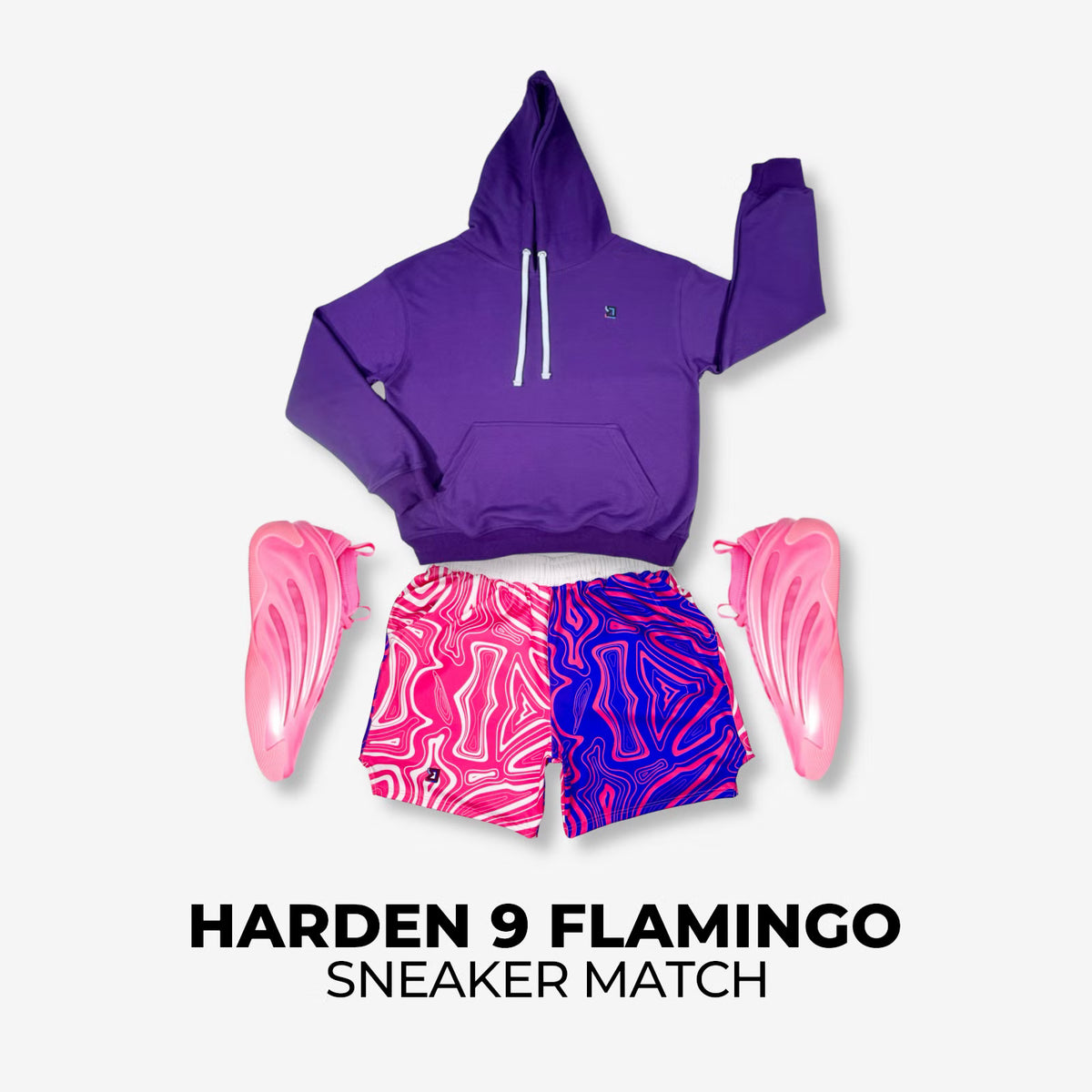 Swirls Pink and Purple Athletic Shorts — Dry Fit