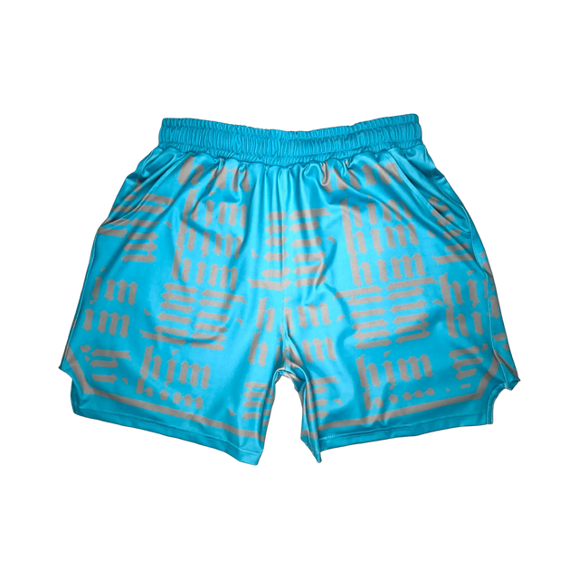 HiM Aqua and Silver Shorts