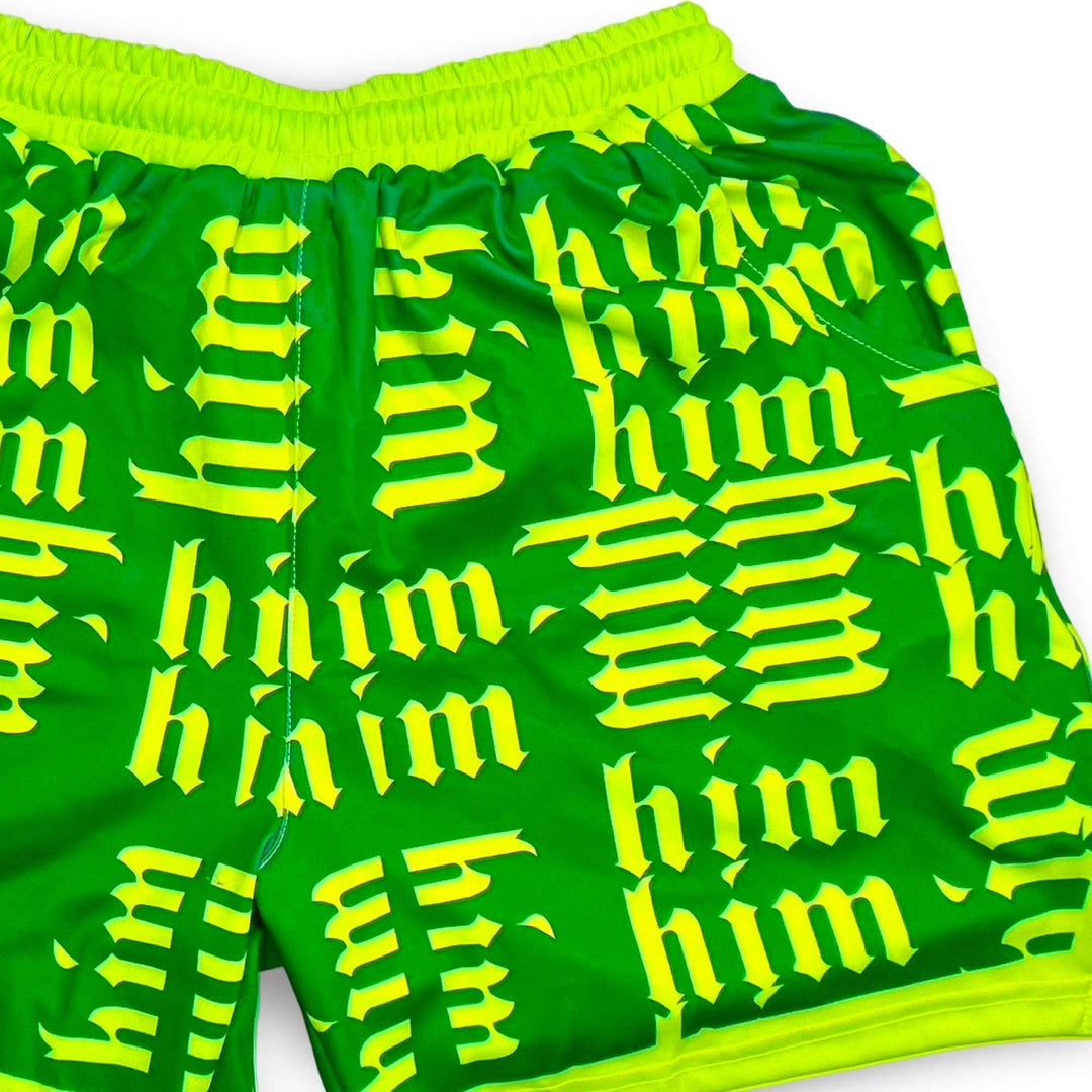 Basketball Shorts – Soft Quick Dry (HiM Neon Grinch) Trap'n Shorts