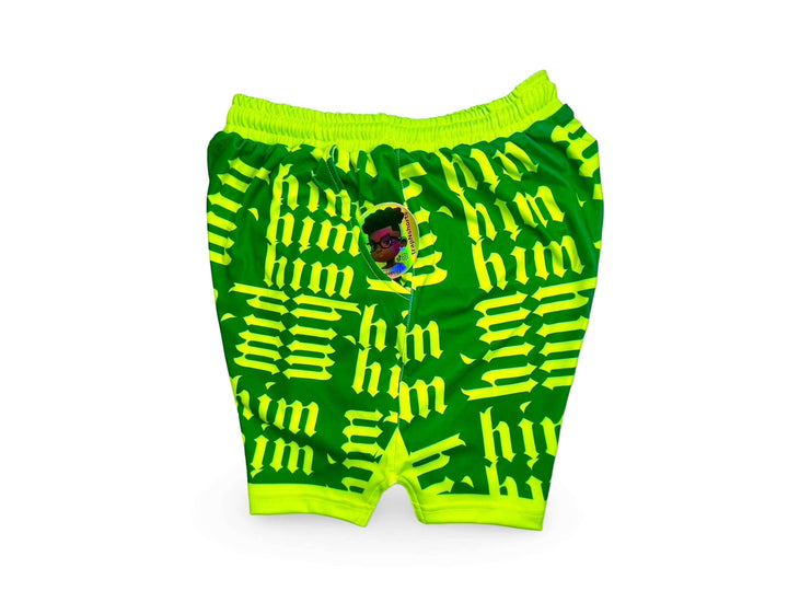 Basketball Shorts – Soft Quick Dry (HiM Neon Grinch) Trap'n Shorts