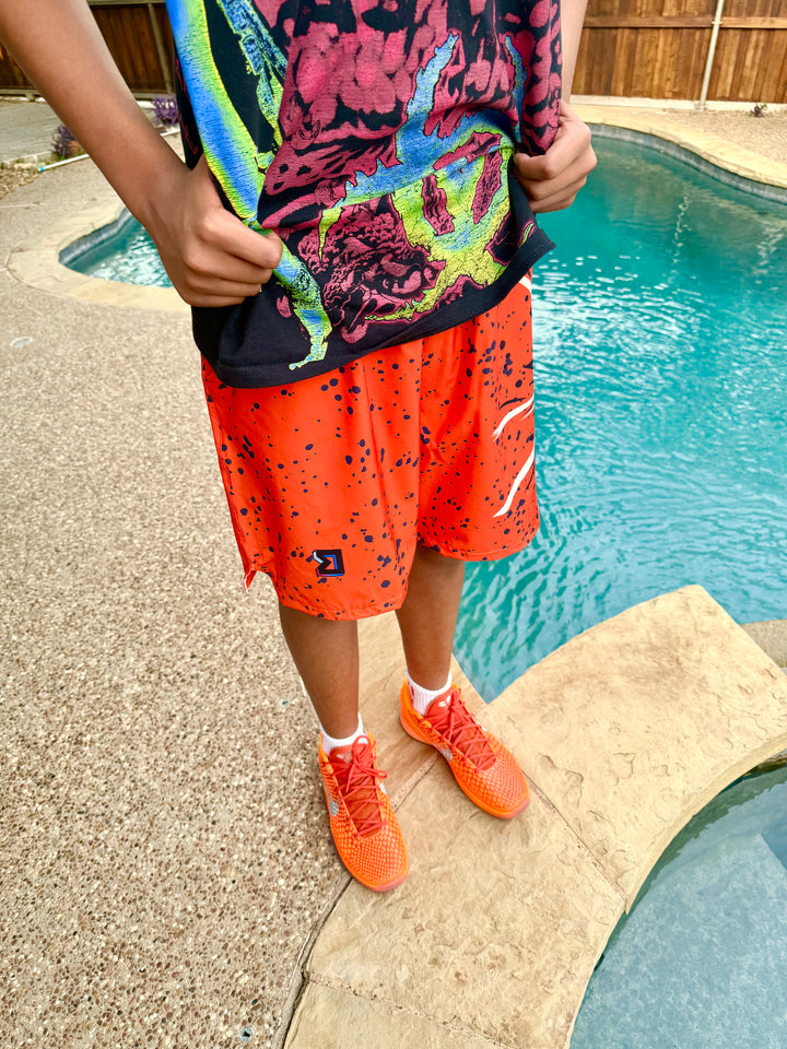BANGer GO | ORANGE GLOW Water Repellent 4-Way Stretch Shorts
