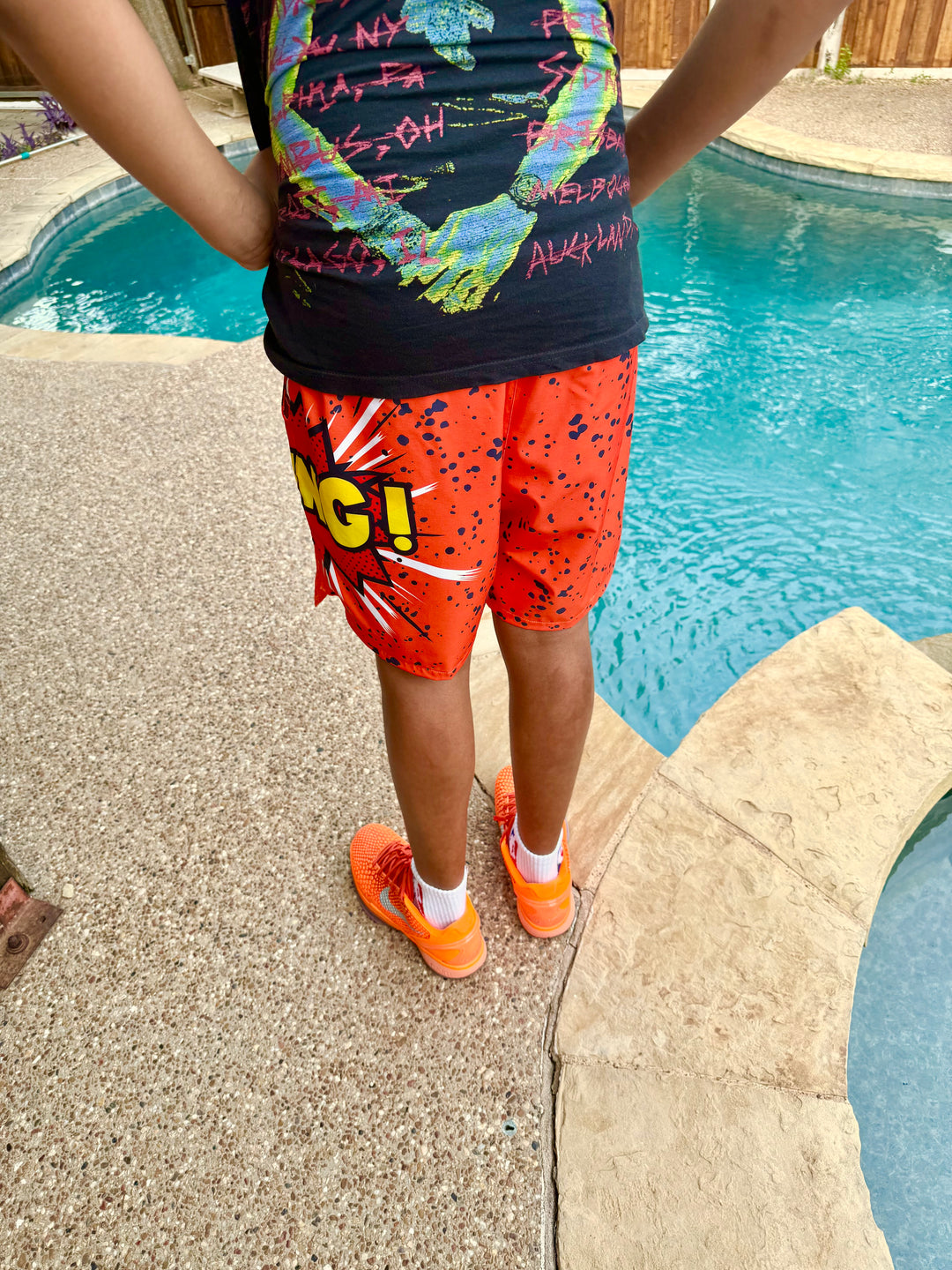 BANGer GO | ORANGE GLOW Water Repellent 4-Way Stretch Shorts