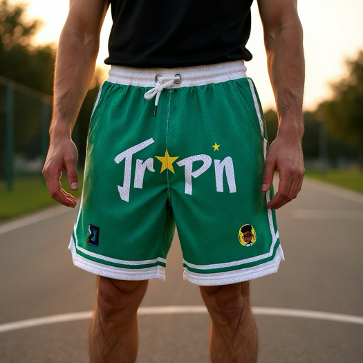 TRAP LEGEND | Authentic Pro Mesh Basketball Shorts (Retro-Inspired)
