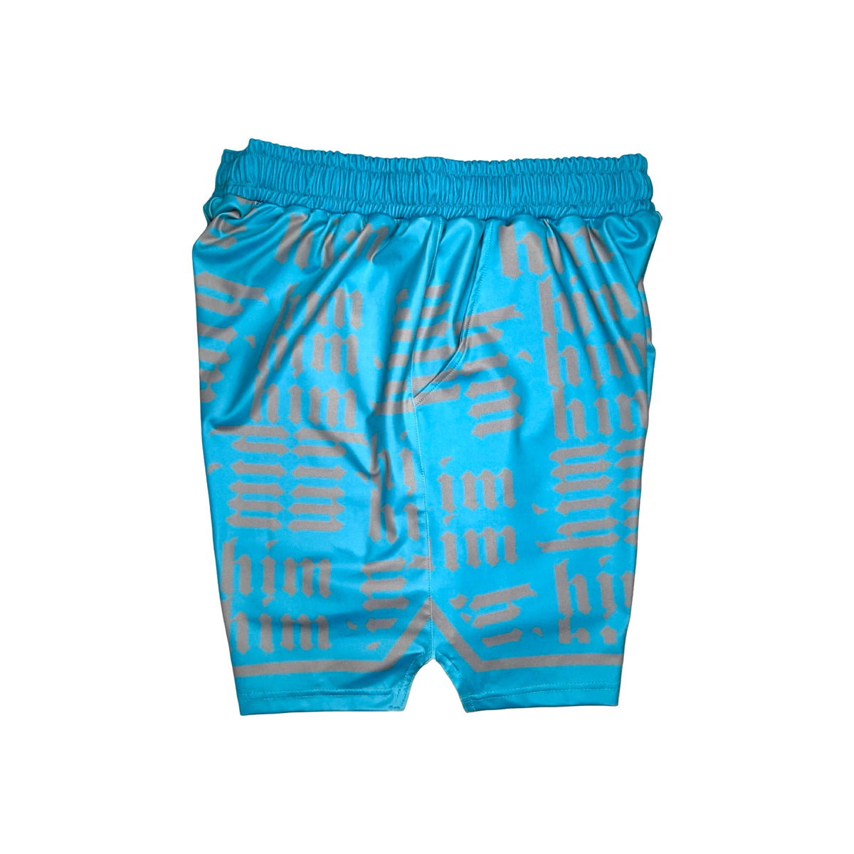 HiM Aqua and Silver Basketball Shorts — Ja Morant 3 Metallic Silver Sneaker Match