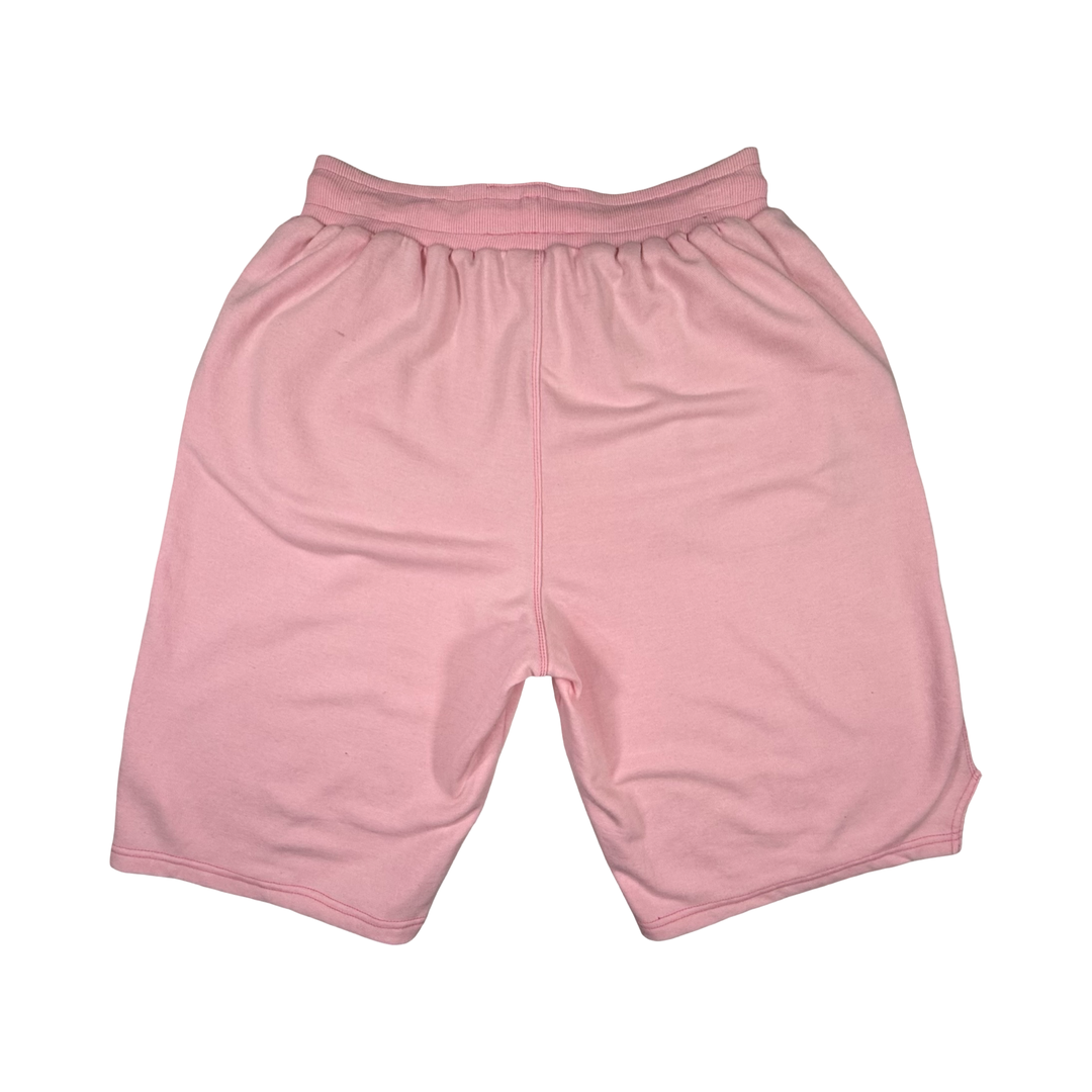 Pink Loopback Terry Jogger Shorts — Premium Cotton