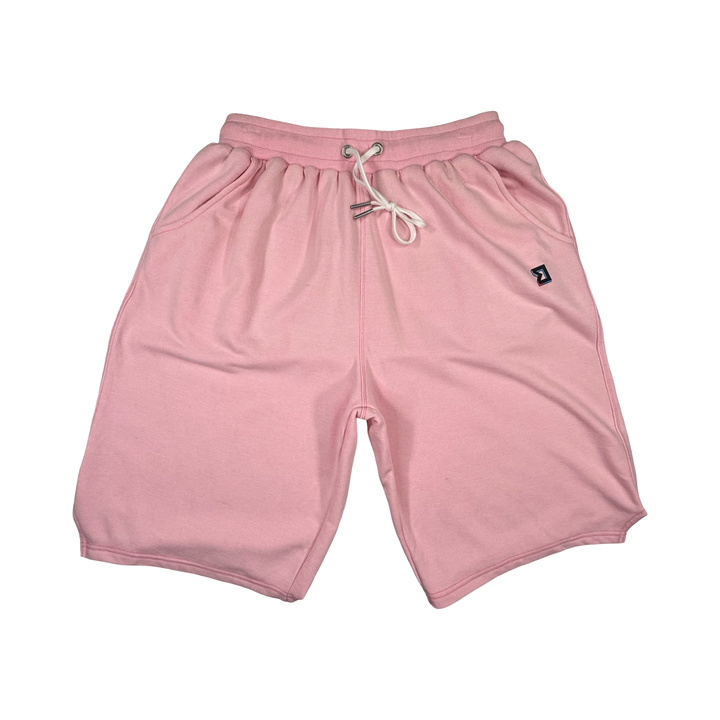Pink Loopback Terry Jogger Shorts — Premium Cotton