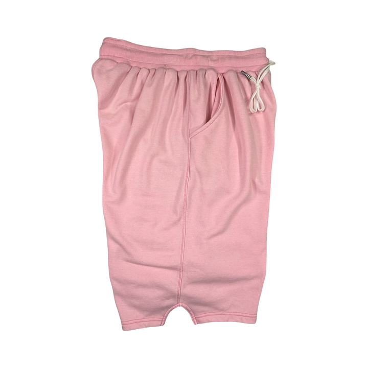 Pink Loopback Terry Jogger Shorts — Premium Cotton