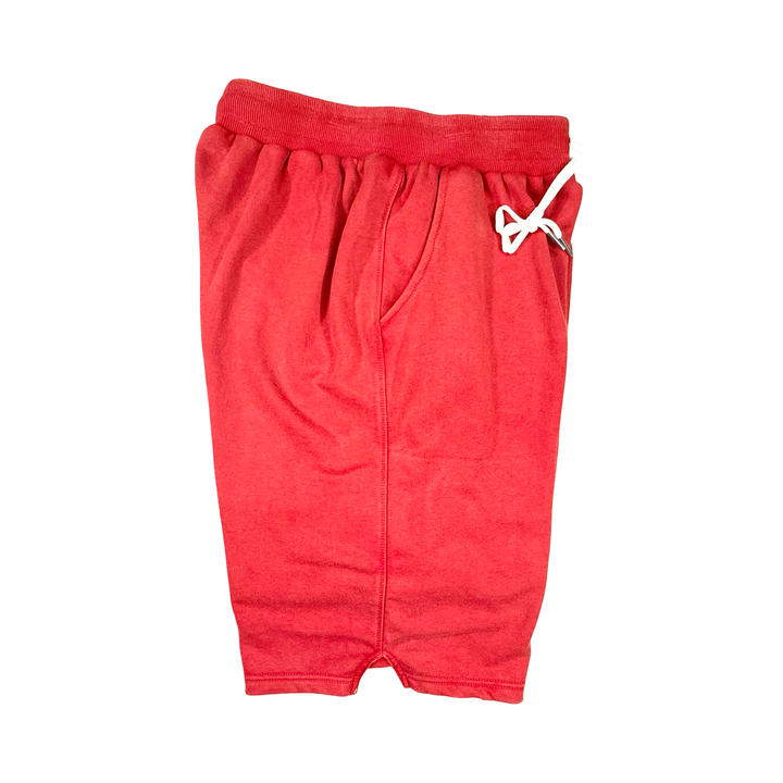 Red Acid Loopback Terry Jogger Shorts — Premium Cotton