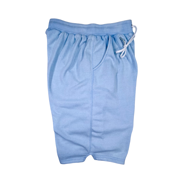Sky Blue Loopback Terry Jogger Shorts — Premium Cotton