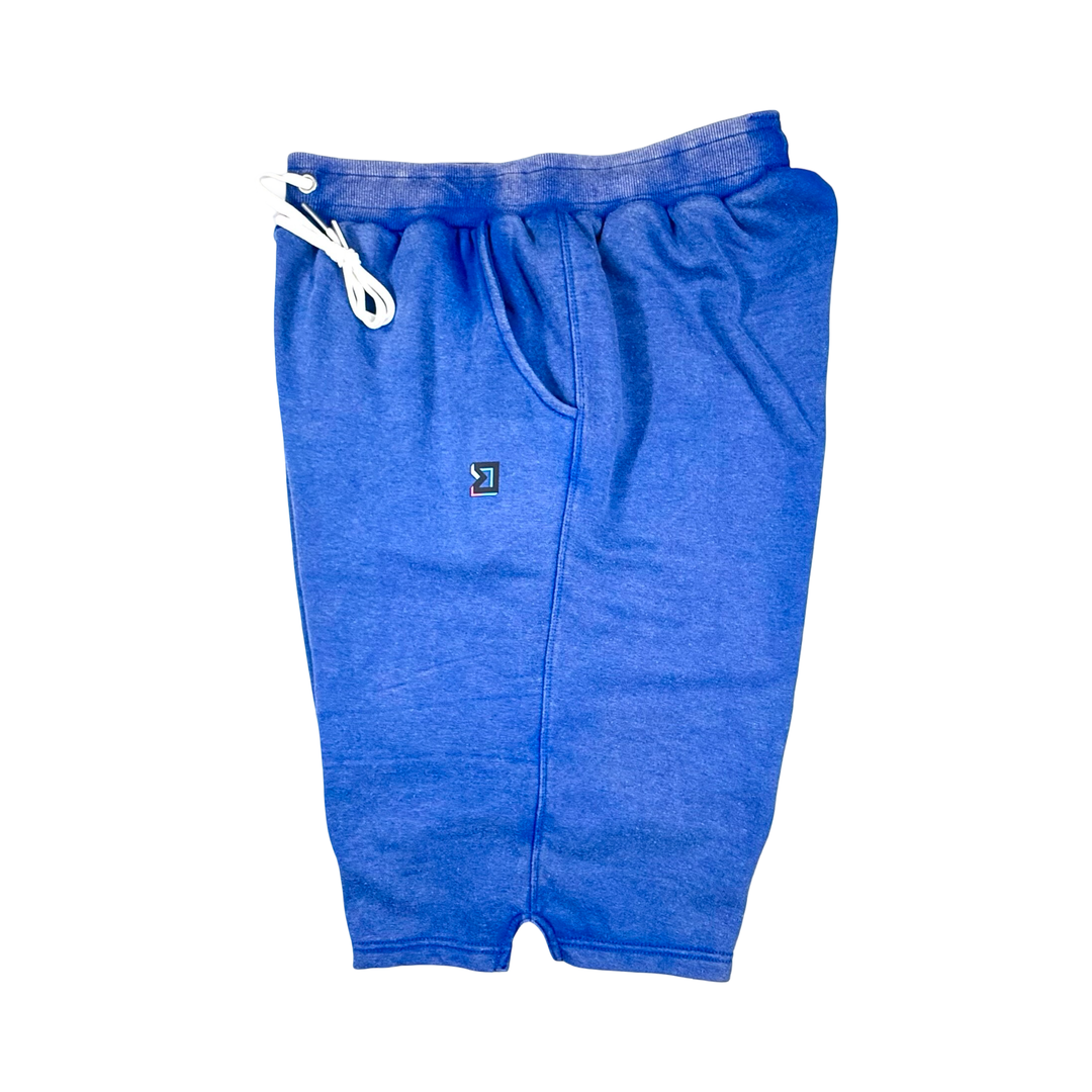 Blue Acid Loopback Terry Jogger Shorts — Premium Cotton