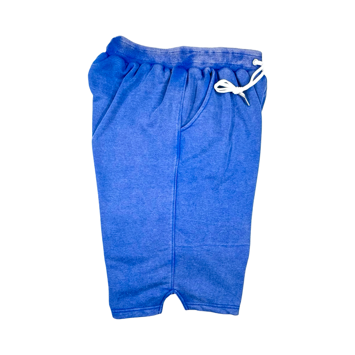 Blue Acid Loopback Terry Jogger Shorts — Premium Cotton