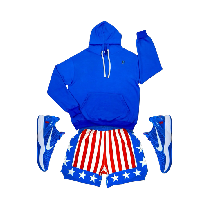 Apollo Red White and Blue Athletic Soft Dry-Fit Shorts