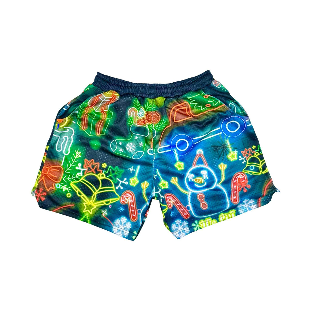 LiT Christmas | Christmas Themed Mesh Dry-Fit Shorts - ALL Sizes Trap'n Shorts
