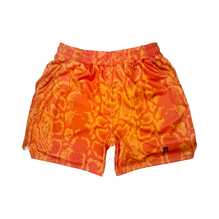 Orange Mamba Mesh Basketball Shorts — Dry-Fit